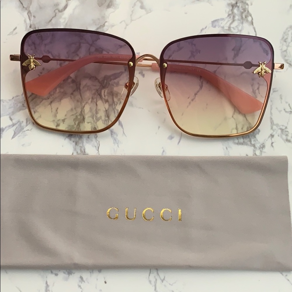 GUCCI Pink Gradient Sunglasses